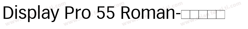 Display Pro 55 Roman字体转换